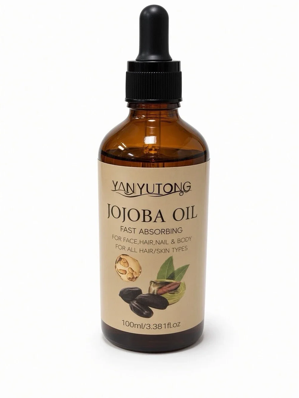 YANYUTONG Jojoba Oil 100ml Face Hair Nail Body Fast Absorbing Moisturizing